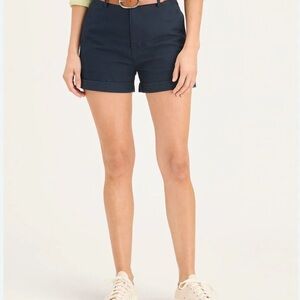 Dockers Navy Blue Bermuda Classic Shorts Tailored Cotton Elastane Women’s 12 EUC